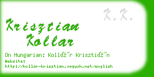 krisztian kollar business card